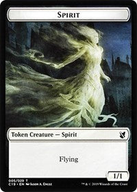 Spirit // Human Double-sided Token [Commander 2019 Tokens] | Sanctuary Gaming