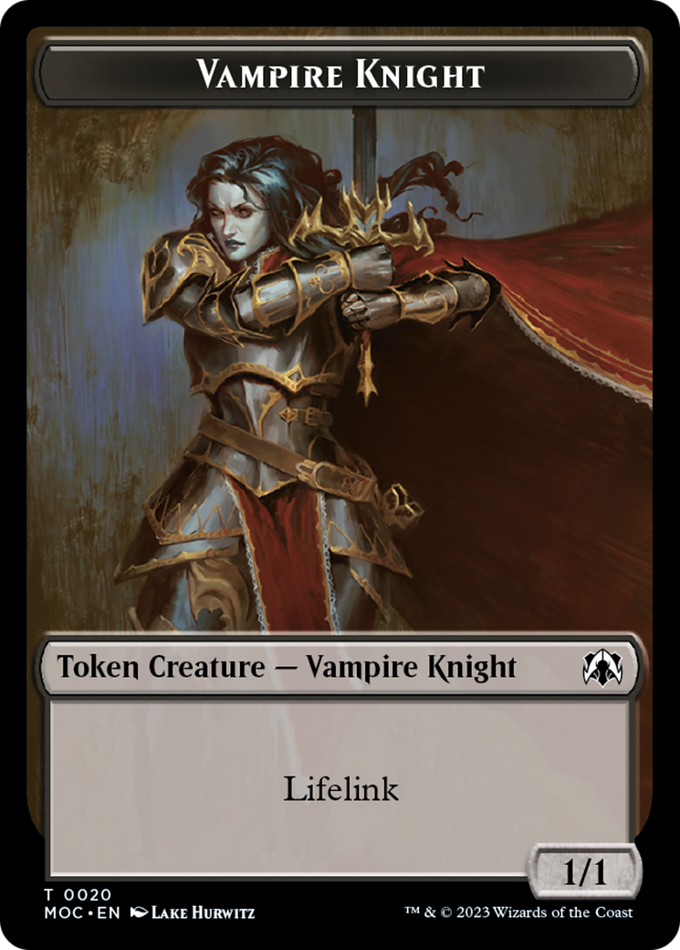 Vampire Knight // Soldier Double-Sided Token [March of the Machine Commander Tokens] | Sanctuary Gaming