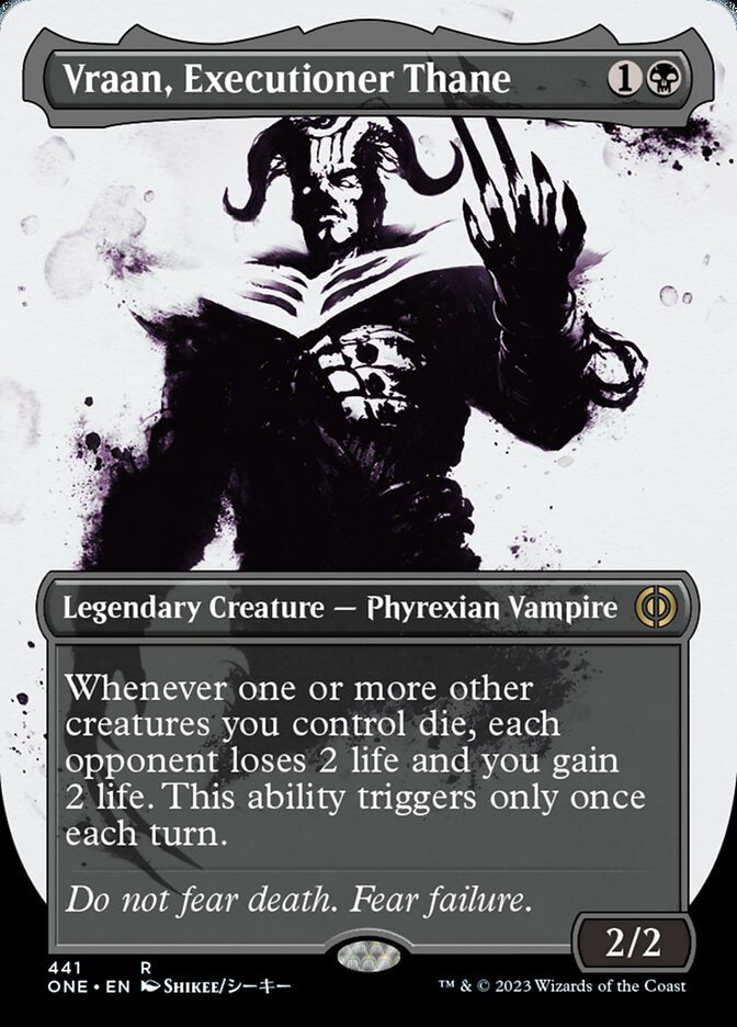 Vraan, Executioner Thane (Borderless Ichor Step-and-Compleat Foil) [Phyrexia: All Will Be One] | Sanctuary Gaming