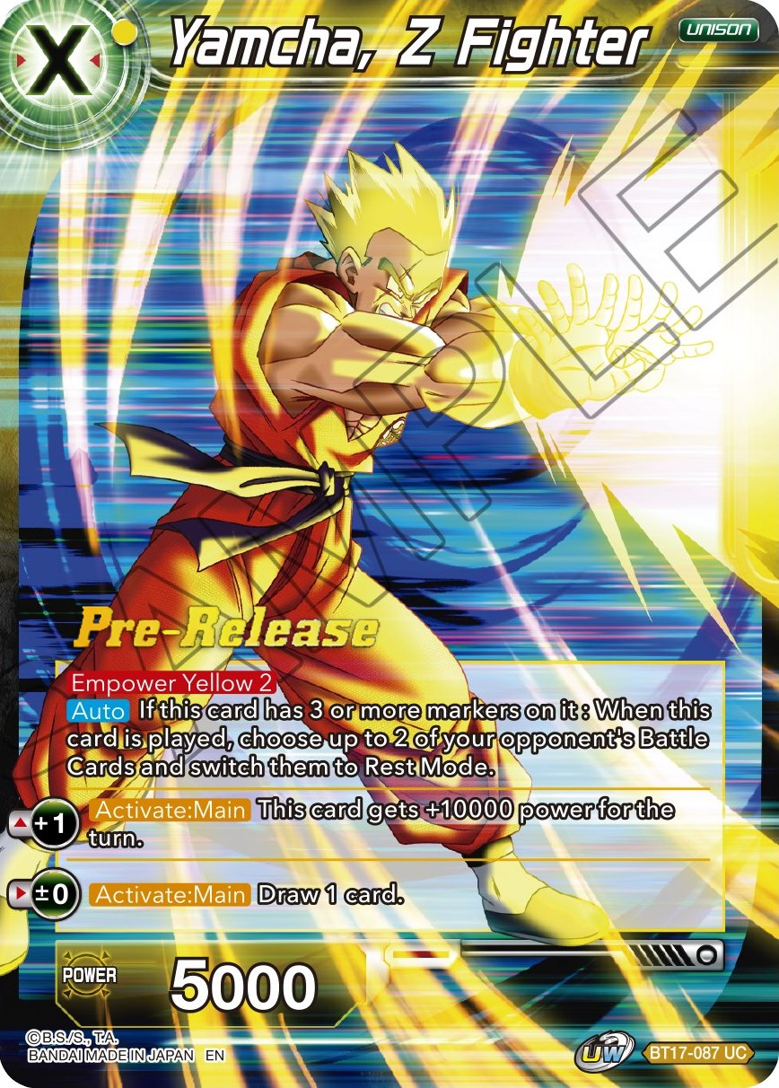 Yamcha, Z Fighter (BT17-087) [Ultimate Squad Prerelease Promos] | Sanctuary Gaming