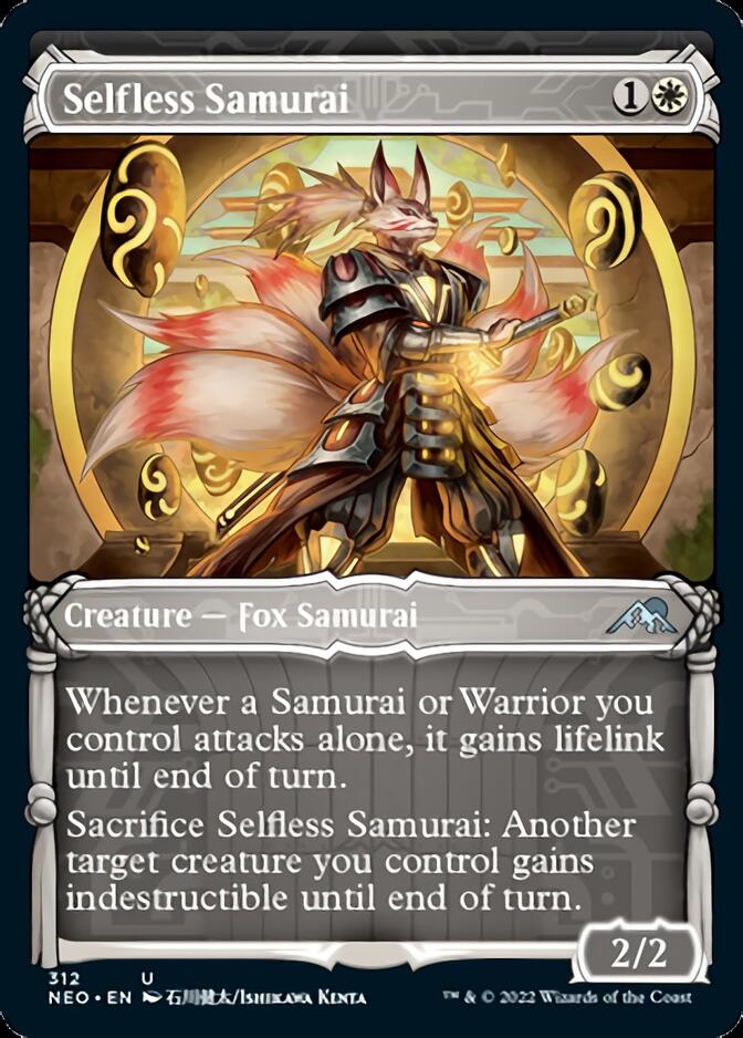 Selfless Samurai (Showcase Samurai) [Kamigawa: Neon Dynasty] | Sanctuary Gaming