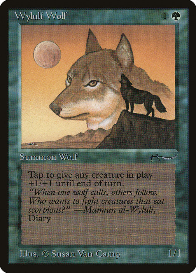Wyluli Wolf (Dark Mana Cost) [Arabian Nights] | Sanctuary Gaming