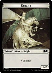 Knight // Food (0012) Double-Sided Token [Wilds of Eldraine Tokens] | Sanctuary Gaming