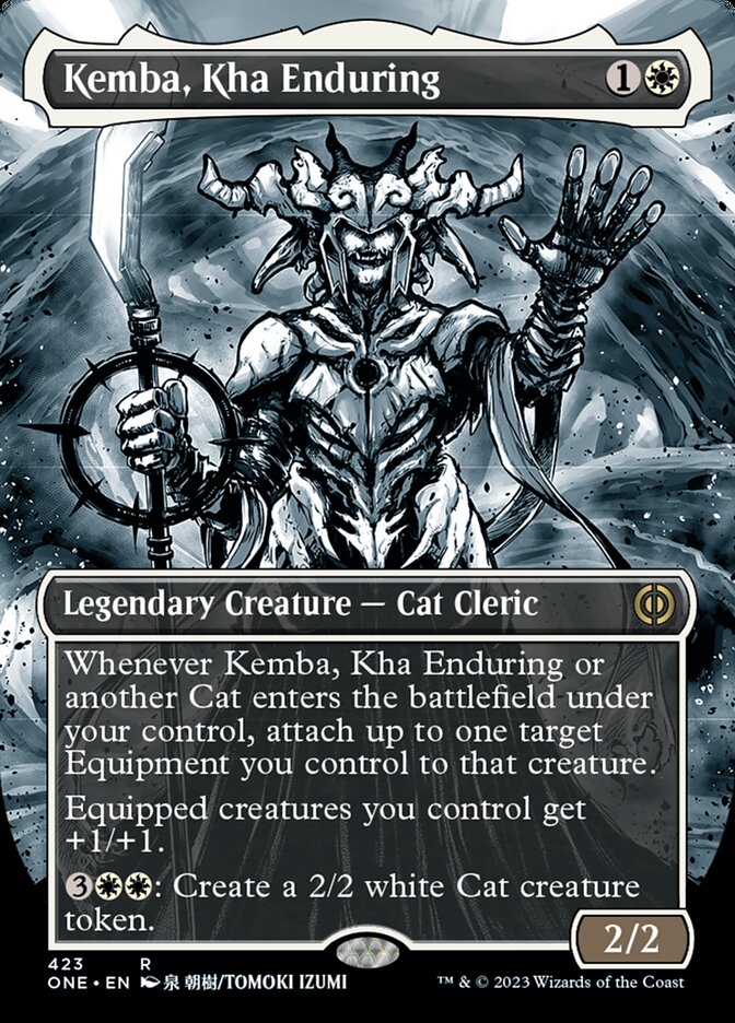 Kemba, Kha Enduring (Borderless Manga Step-and-Compleat Foil) [Phyrexia: All Will Be One] | Sanctuary Gaming