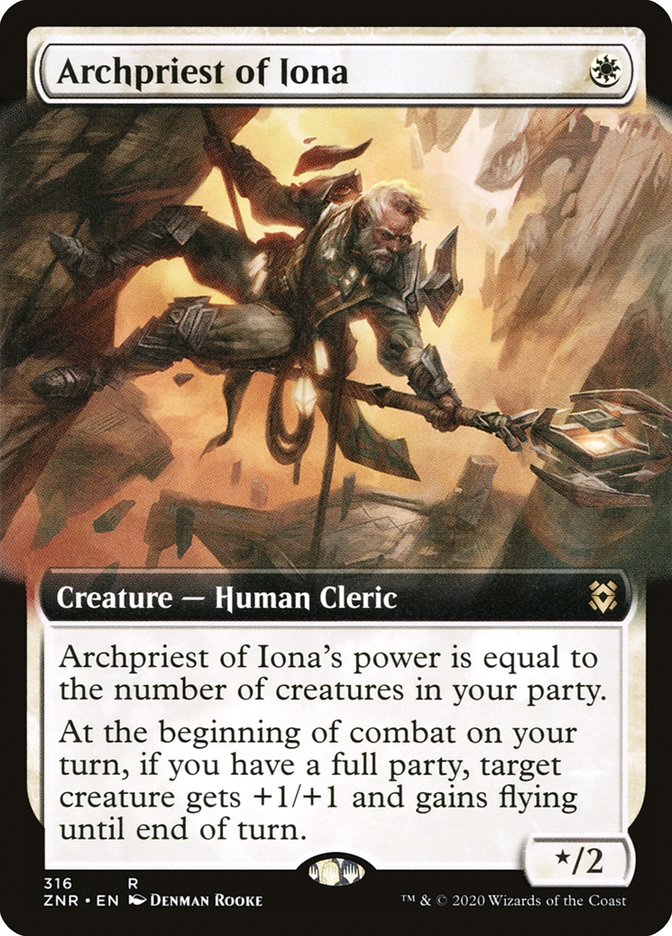 Archpriest of Iona (Extended Art) [Zendikar Rising] | Sanctuary Gaming