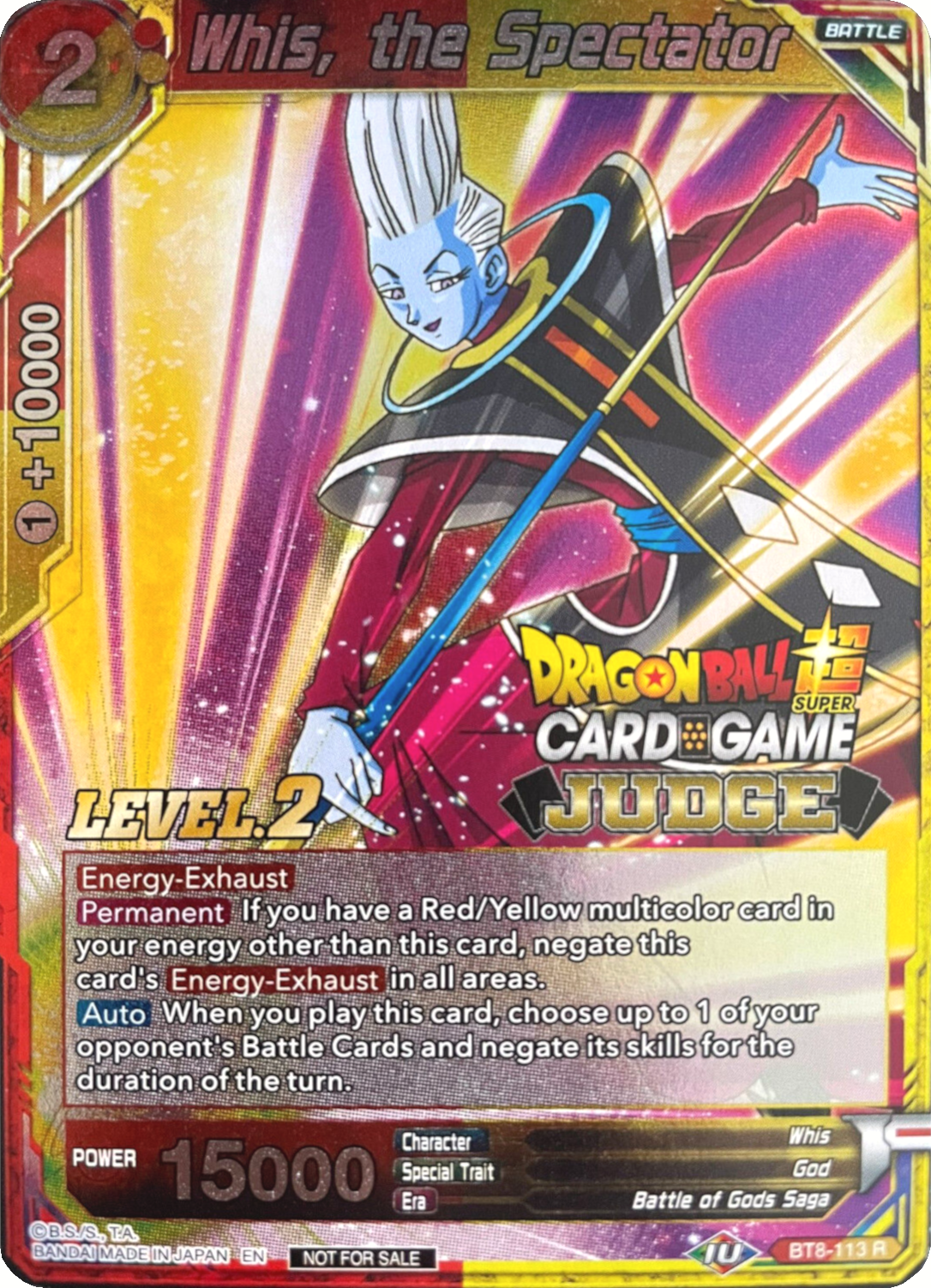 Whis, the Spectator (Level 2) (BT8-113) [Judge Promotion Cards] | Sanctuary Gaming