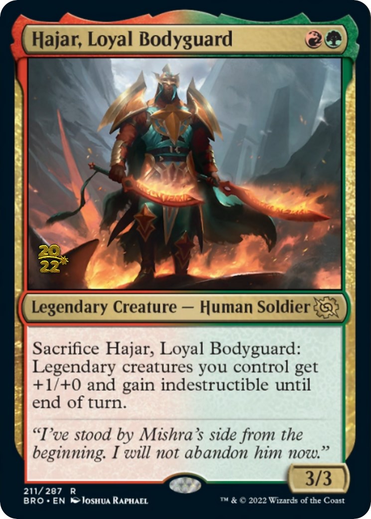 Hajar, Loyal Bodyguard [The Brothers' War: Prerelease Promos] | Sanctuary Gaming