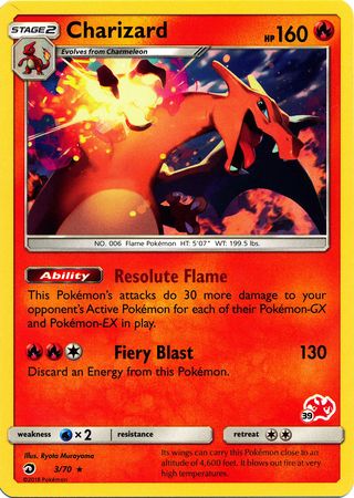 Charizard (3/70) (Charizard Stamp #39) [Battle Academy 2020] | Sanctuary Gaming