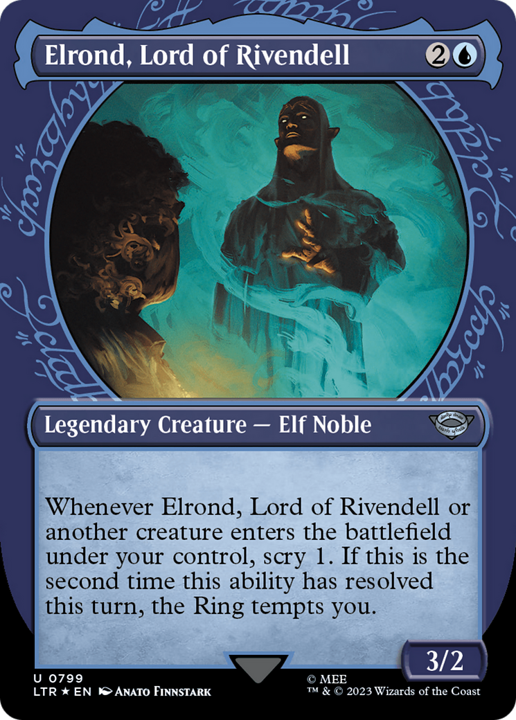 Elrond, Lord of Rivendell (Showcase) (Surge Foil) [The Lord of the Rings: Tales of Middle-Earth] | Sanctuary Gaming
