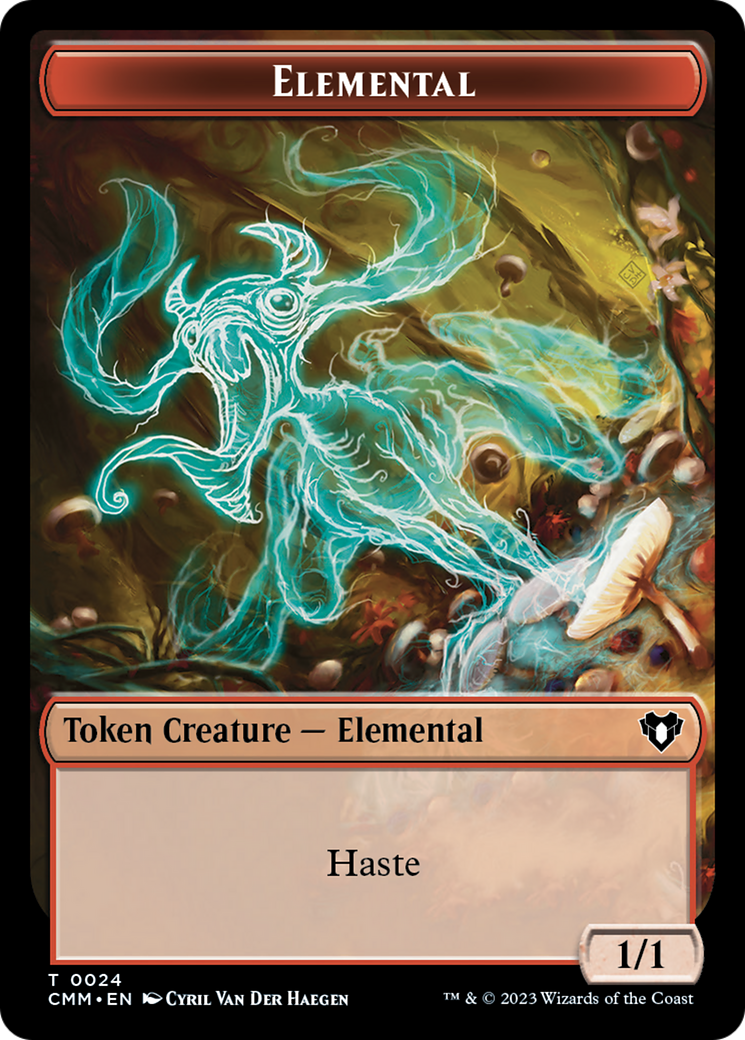 Elemental (0024) // Phyrexian Germ Double-Sided Token [Commander Masters Tokens] | Sanctuary Gaming