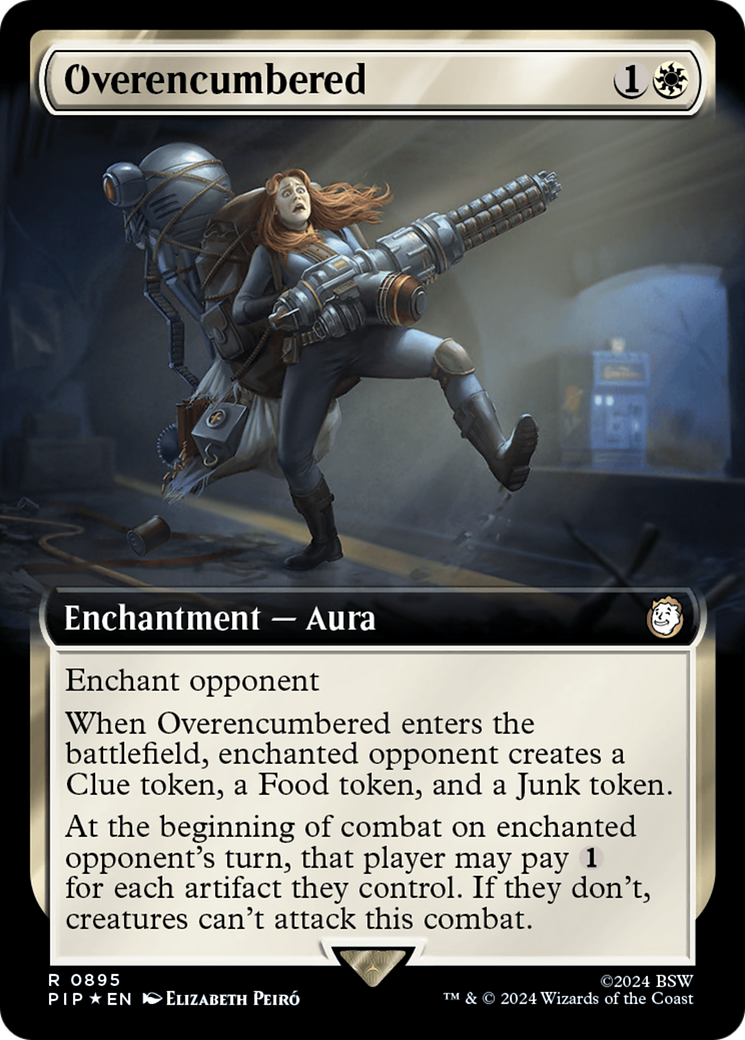 Overencumbered (Extended Art) (Surge Foil) [Fallout] | Sanctuary Gaming