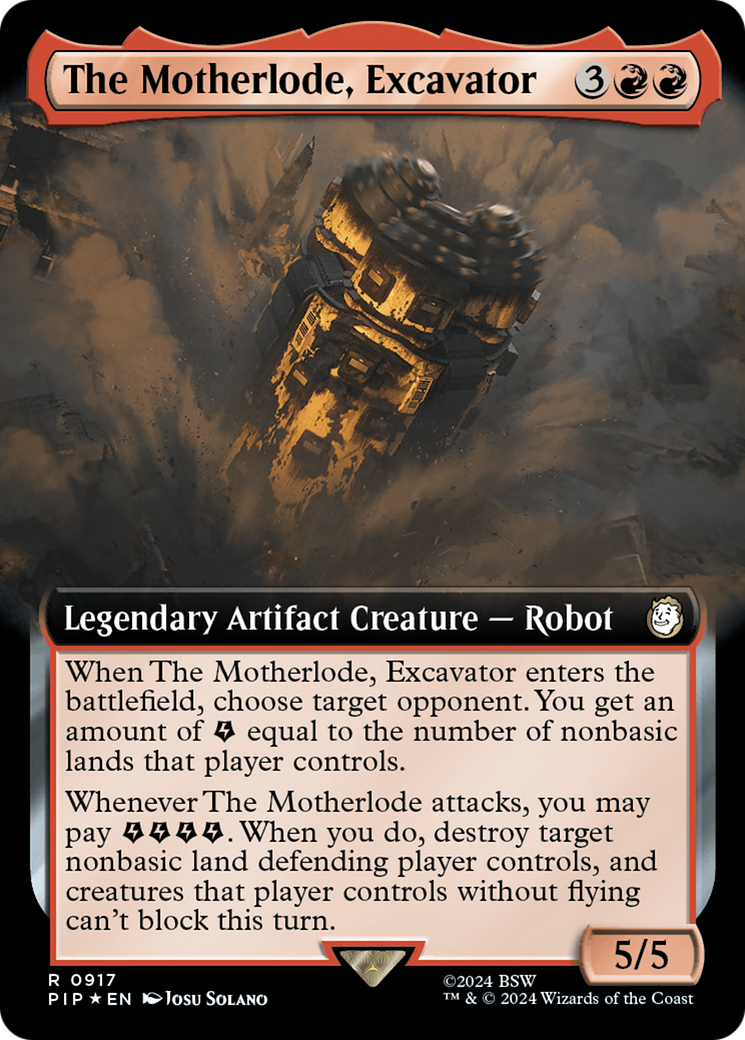 The Motherlode, Excavator (Extended Art) (Surge Foil) [Fallout] | Sanctuary Gaming