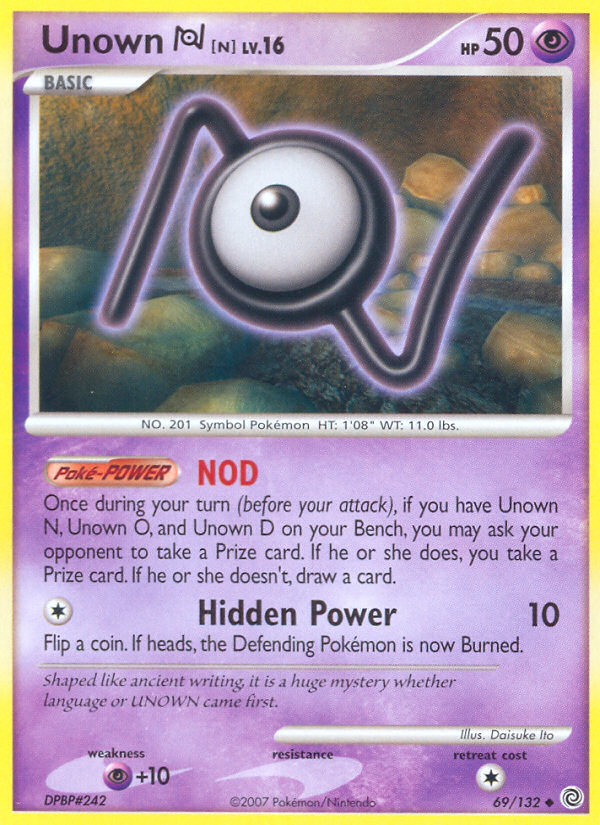 Unown N (69/132) [Diamond & Pearl: Secret Wonders] | Sanctuary Gaming