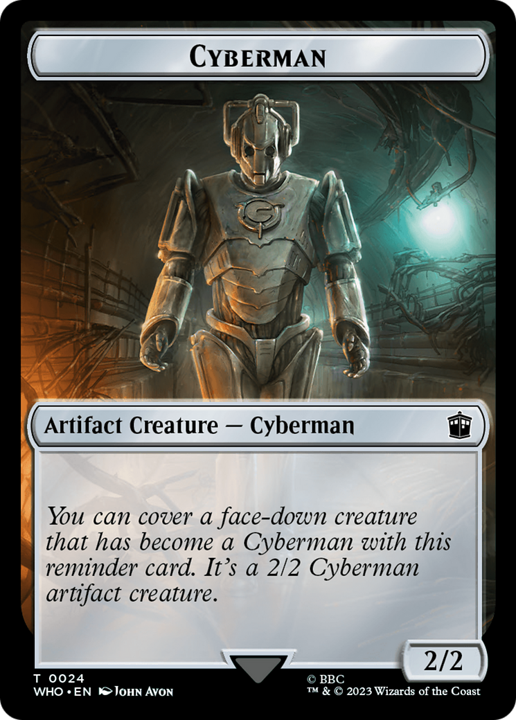 Human Noble // Cyberman Double-Sided Token [Doctor Who Tokens] | Sanctuary Gaming