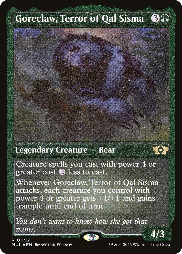 Goreclaw, Terror of Qal Sisma (Foil Etched) [Multiverse Legends] | Sanctuary Gaming