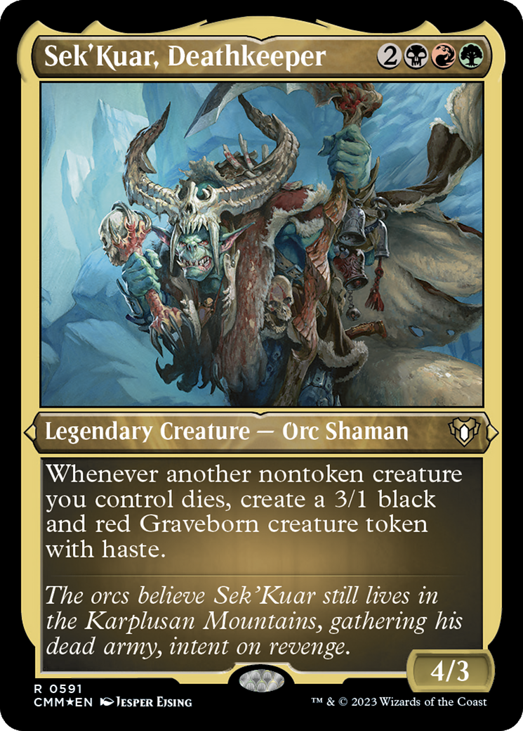 Sek'Kuar, Deathkeeper (Foil Etched) [Commander Masters] | Sanctuary Gaming