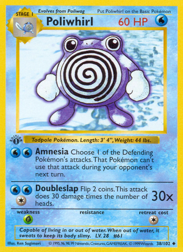 Poliwhirl (38/102) (Shadowless) [Base Set 1st Edition] | Sanctuary Gaming