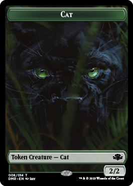 Zombie // Cat (008) Double-Sided Token [Dominaria Remastered Tokens] | Sanctuary Gaming