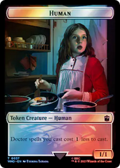 Human (0037) // Food (0057) Double-Sided Token (Surge Foil) [Doctor Who Tokens] | Sanctuary Gaming