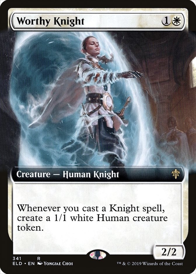 Worthy Knight (Extended Art) [Throne of Eldraine] | Sanctuary Gaming
