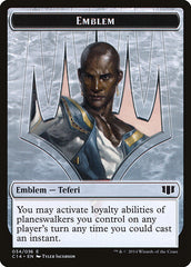 Teferi, Temporal Archmage Emblem // Zombie (011/036) Double-sided Token [Commander 2014 Tokens] | Sanctuary Gaming