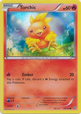 Torchic (25/160) (Sheen Holo) [XY: Primal Clash] | Sanctuary Gaming