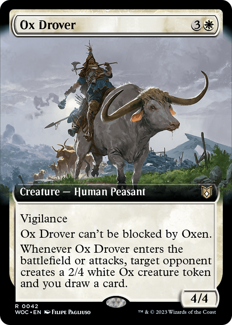 Ox Drover (Extended Art) [Wilds of Eldraine Commander] | Sanctuary Gaming