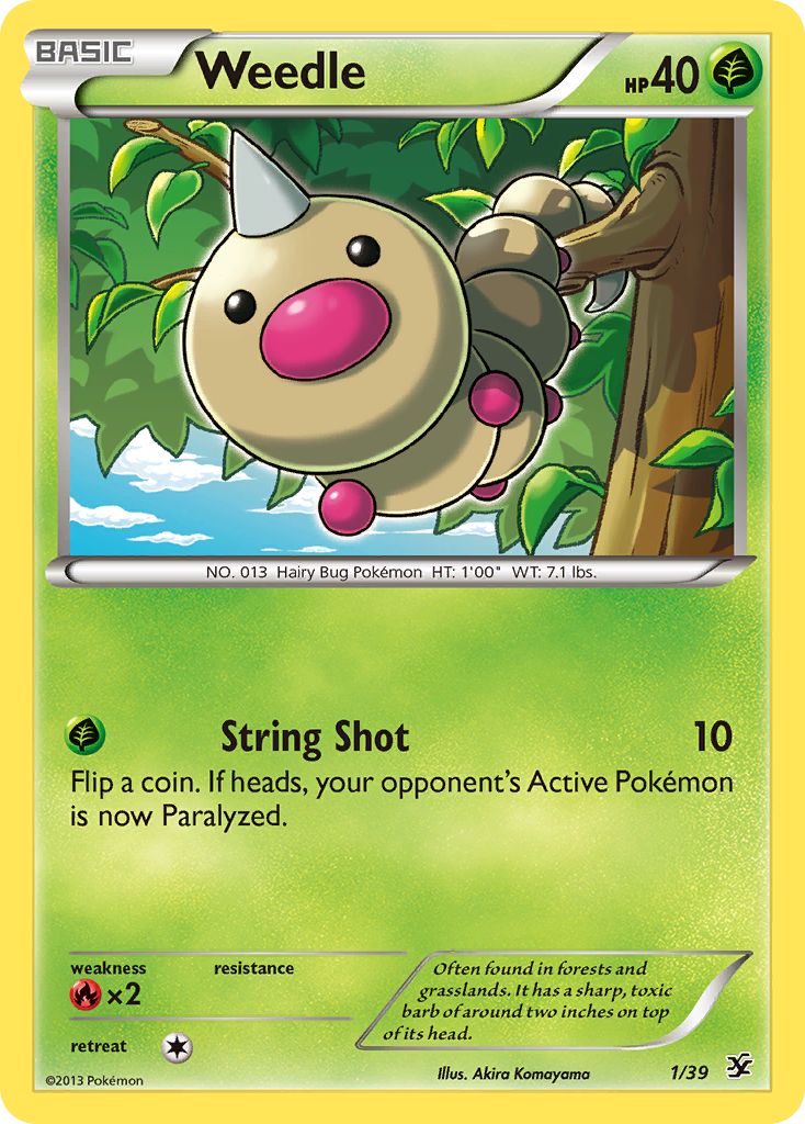 Weedle (1/39) [XY: Kalos Starter Set] | Sanctuary Gaming