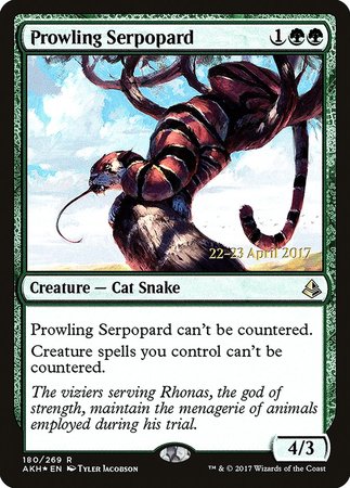 Prowling Serpopard [Amonkhet Promos] | Sanctuary Gaming