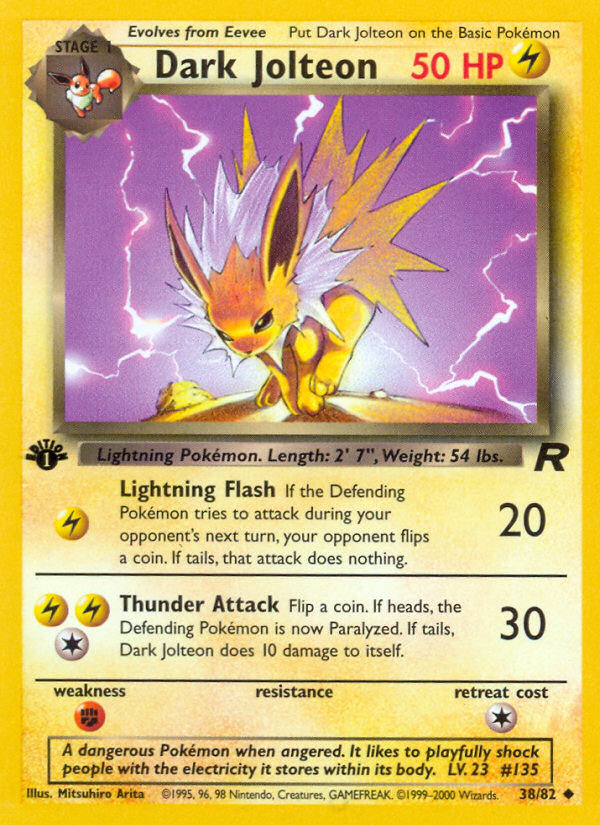 Dark Jolteon (38/82) [Team Rocket 1st Edition] | Sanctuary Gaming