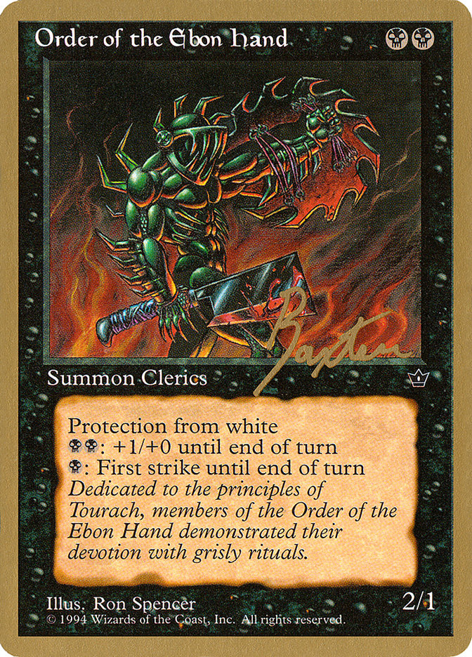 Order of the Ebon Hand (Spencer) (George Baxter) [Pro Tour Collector Set] | Sanctuary Gaming