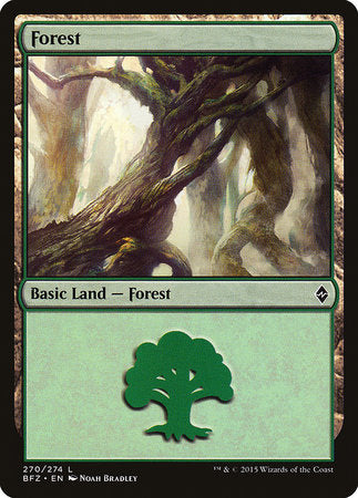 Forest (270) [Battle for Zendikar] | Sanctuary Gaming
