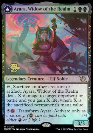 Ayara, Widow of the Realm // Ayara, Furnace Queen [March of the Machine Prerelease Promos] | Sanctuary Gaming
