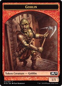Goblin // Thopter Double-sided Token (Game Night) [Core Set 2019 Tokens] | Sanctuary Gaming