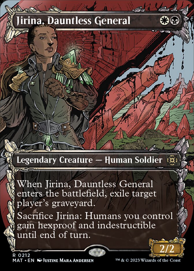 Jirina, Dauntless General (Showcase Halo Foil) [March of the Machine: The Aftermath] | Sanctuary Gaming