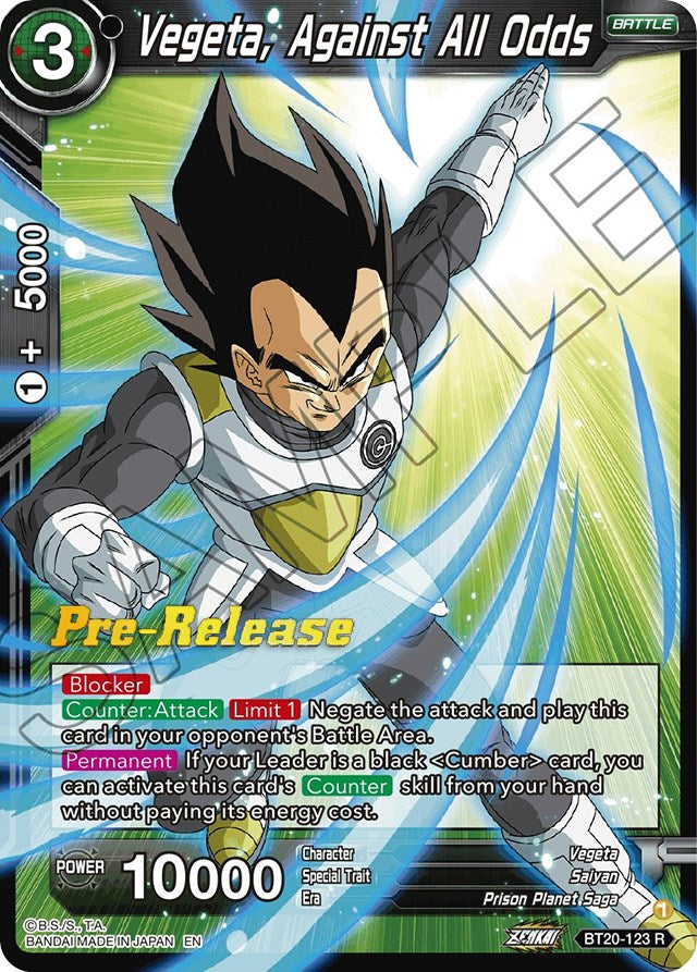 Vegeta, Against All Odds (BT20-123) [Power Absorbed Prerelease Promos] | Sanctuary Gaming