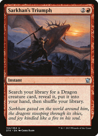 Sarkhan's Triumph [Dragons of Tarkir] | Sanctuary Gaming