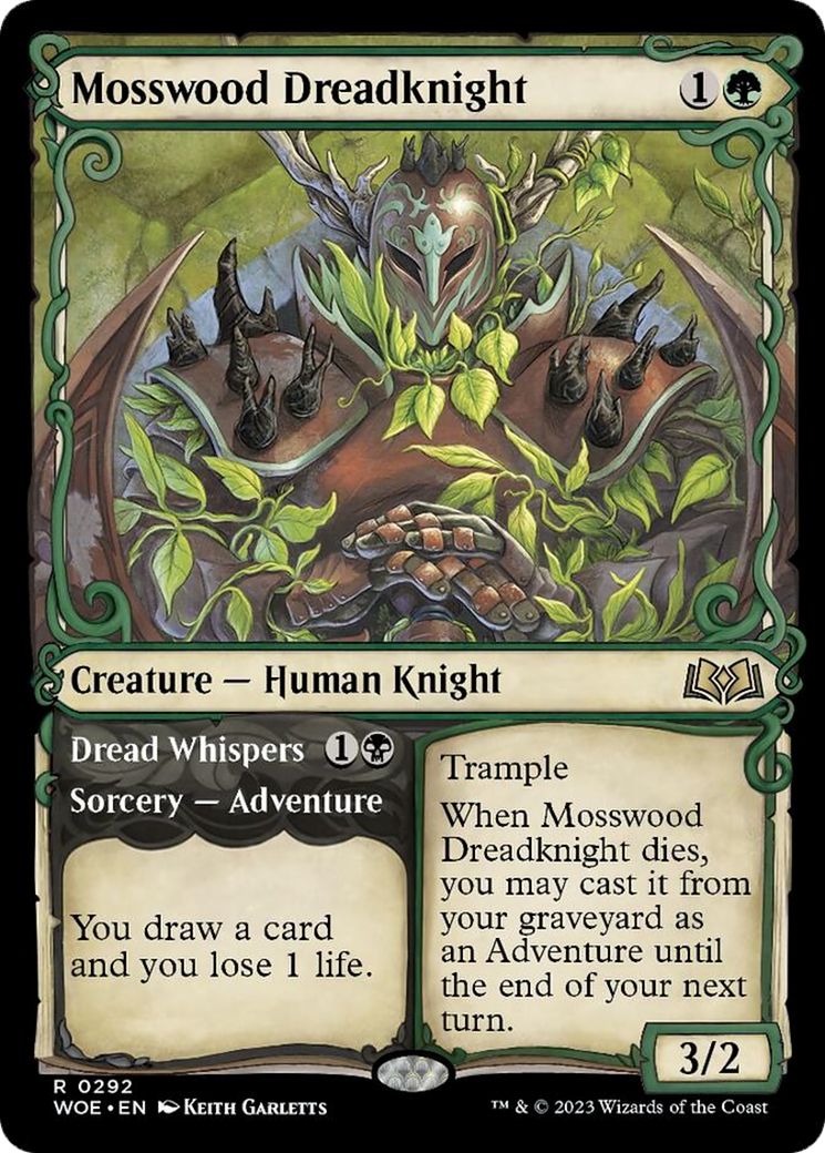 Mosswood Dreadknight // Dread Whispers (Showcase) [Wilds of Eldraine] | Sanctuary Gaming