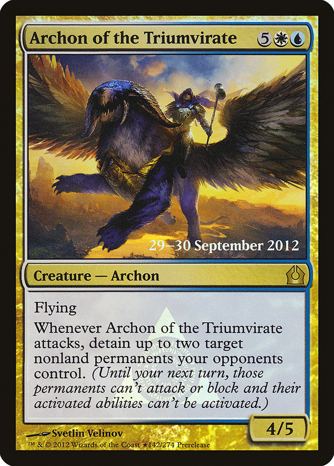 Archon of the Triumvirate [Return to Ravnica Prerelease Promos] | Sanctuary Gaming