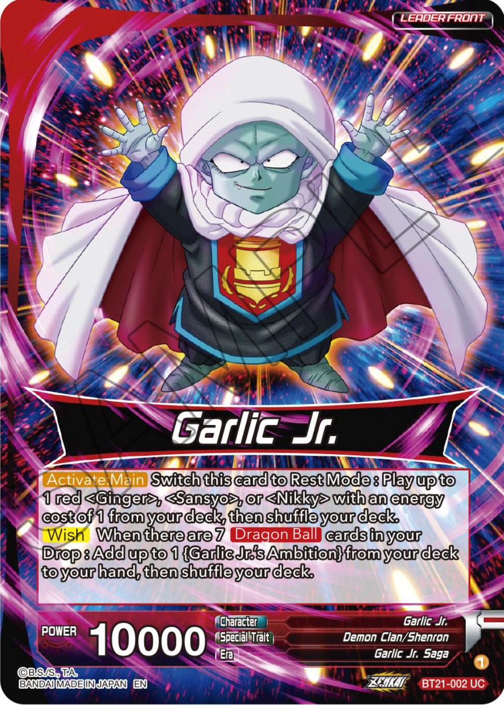 Garlic Jr. // Garlic Jr., Immortal Being (BT21-002) [Wild Resurgence] | Sanctuary Gaming