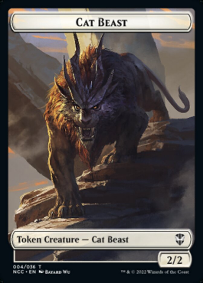 Soldier (09) // Cat Beast Double-sided Token [Streets of New Capenna Commander Tokens] | Sanctuary Gaming