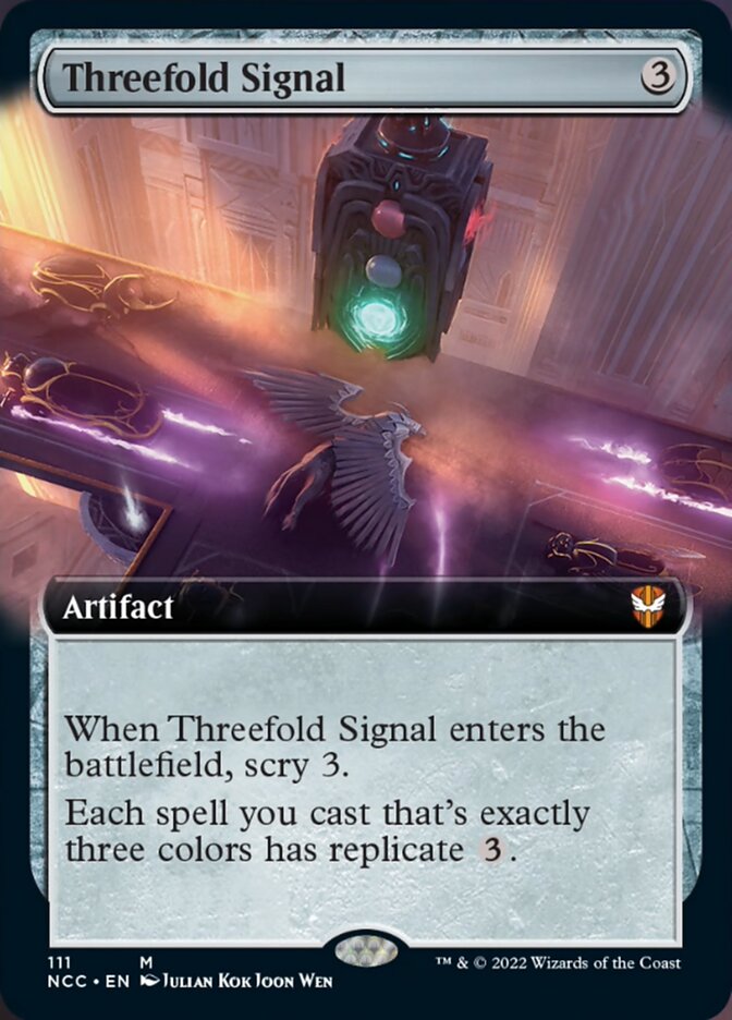 Threefold Signal (Extended Art) [Streets of New Capenna Commander] | Sanctuary Gaming