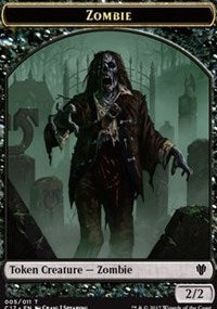 Zombie (005) // Gold (010) Double-sided Token [Commander 2017 Tokens] | Sanctuary Gaming