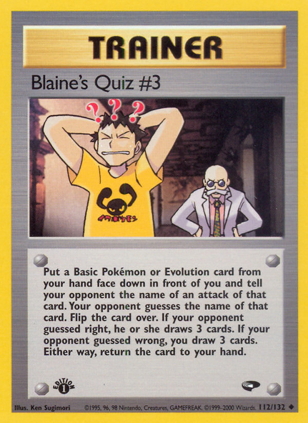 Blaine's Quiz #3 (112/132) [Gym Challenge 1st Edition] | Sanctuary Gaming