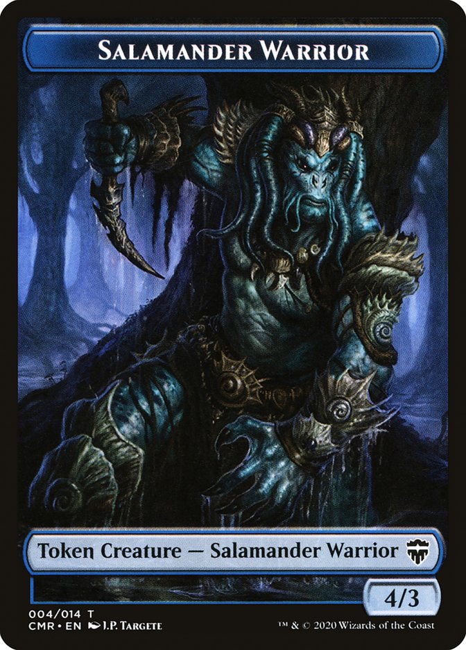 Rock // Salamander Warrior Token [Commander Legends Tokens] | Sanctuary Gaming