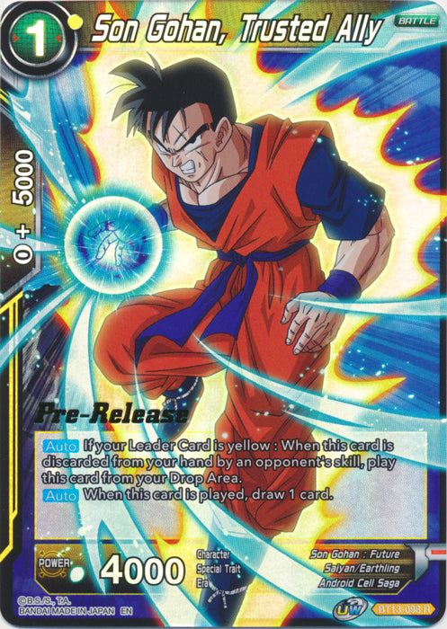 Son Gohan, Trusted Ally (BT13-098) [Supreme Rivalry Prerelease Promos] | Sanctuary Gaming