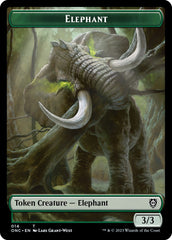 Human Soldier // Elephant Double-Sided Token [Phyrexia: All Will Be One Commander Tokens] | Sanctuary Gaming