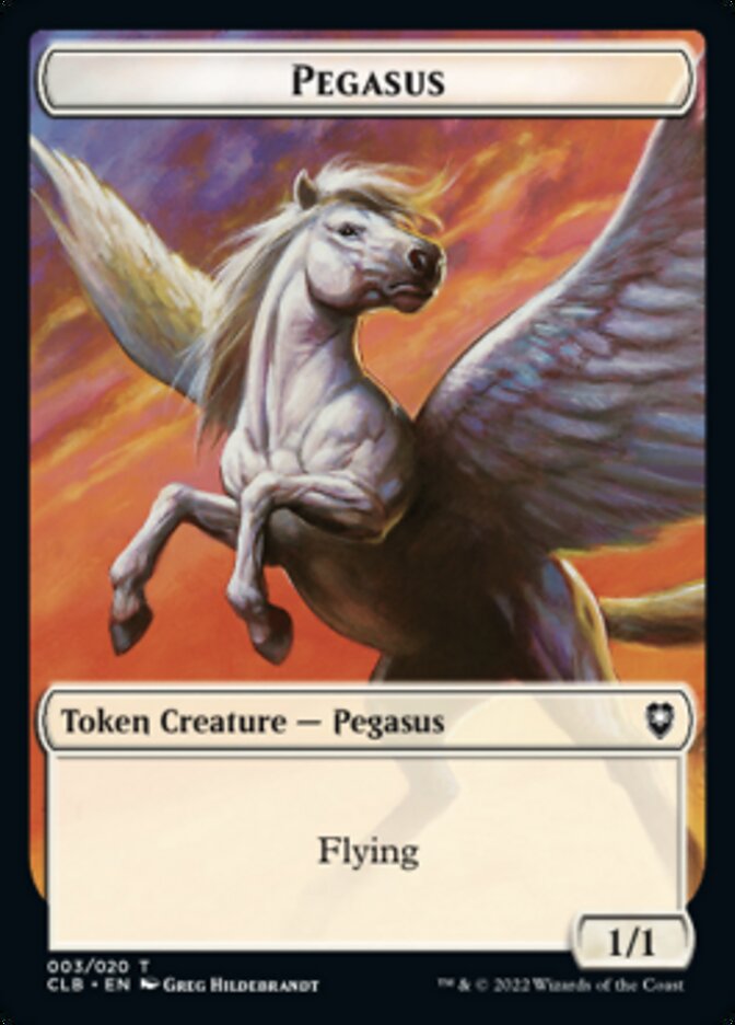 Treasure // Pegasus Double-sided Token [Commander Legends: Battle for Baldur's Gate Tokens] | Sanctuary Gaming