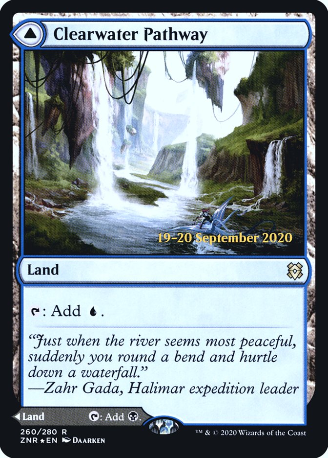 Clearwater Pathway // Murkwater Pathway  [Zendikar Rising Prerelease Promos] | Sanctuary Gaming