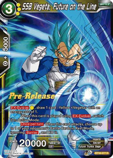 SSB Vegeta, Future on the Line (BT16-077) [Realm of the Gods Prerelease Promos] | Sanctuary Gaming